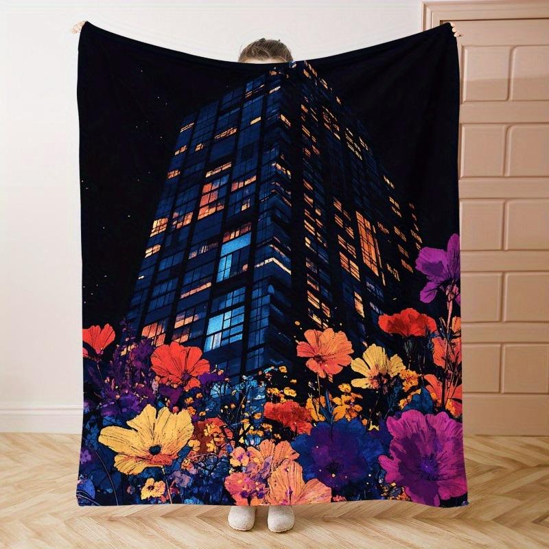 Floral night scene pattern Flannel printed blanket suitable for all seasons suitable for living room office sofa and travel 75x100cm
Floral night scene pattern Flannel printed blanket suitable for all seasons suitable for living room office sofa and travel 75x100cm
