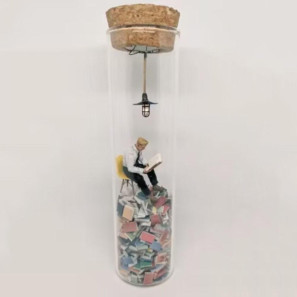 Resin A Reading Man in a Test Tube Siphonate Reader Model Gift Test Tube Perspective Drawing man
Resin A Reading Man in a Test Tube Siphonate Reader Model Gift Test Tube Perspective Drawing man