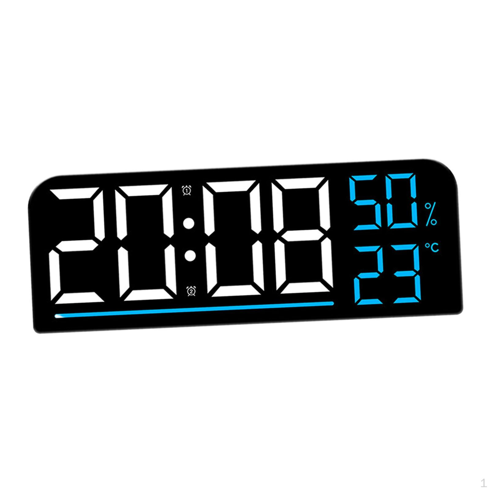 Цифровой будильник с двумя настройками, светодиодный дисплей, температура и влажность для синий
Цифровой будильник с двумя настройками, светодиодный дисплей, температура и влажность для синий