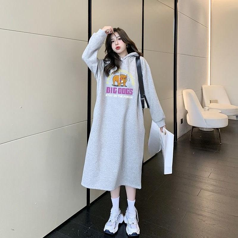 Women s Fall and Winter New Style Fleece-lined and Thick Long-sleeved Pullover Dress Over-knee, Slimming for Plus-size Women One size
Women s Fall and Winter New Style Fleece-lined and Thick Long-sleeved Pullover Dress Over-knee, Slimming for Plus-size Women One size