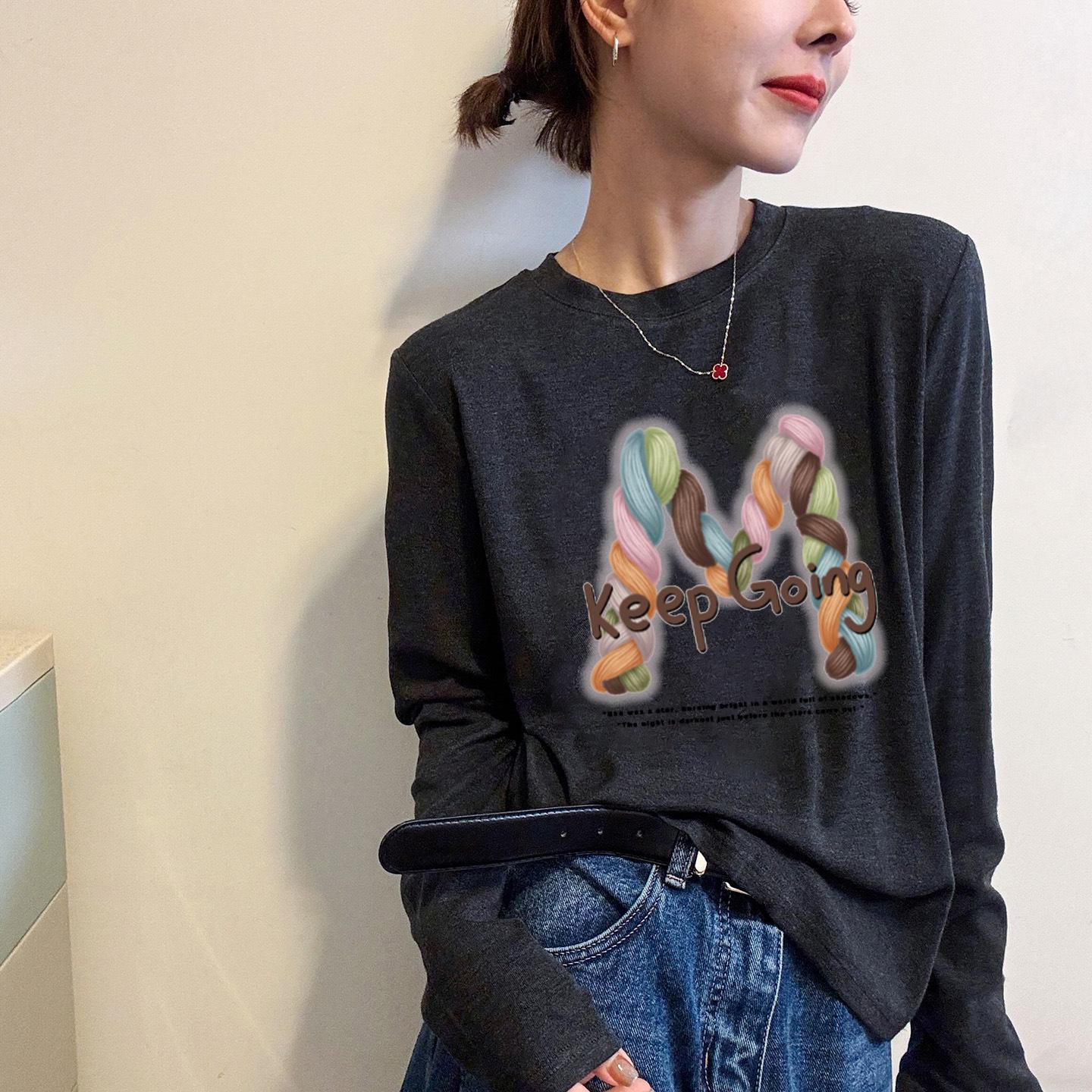European Style Women s Long-Sleeve Cartoon Print T-Shirt, Autumn/Winter Base Layer, Versatile Trendy Top M серый/древесный уголь
European Style Women s Long-Sleeve Cartoon Print T-Shirt, Autumn/Winter Base Layer, Versatile Trendy Top M серый/древесный уголь