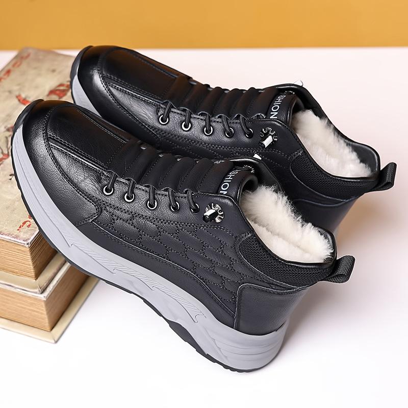 Cotton shoes winter new wool velvet snow boots outdoor casual leather shoes trend versatile high top Martin boots 38 чёрный
Cotton shoes winter new wool velvet snow boots outdoor casual leather shoes trend versatile high top Martin boots 38 чёрный