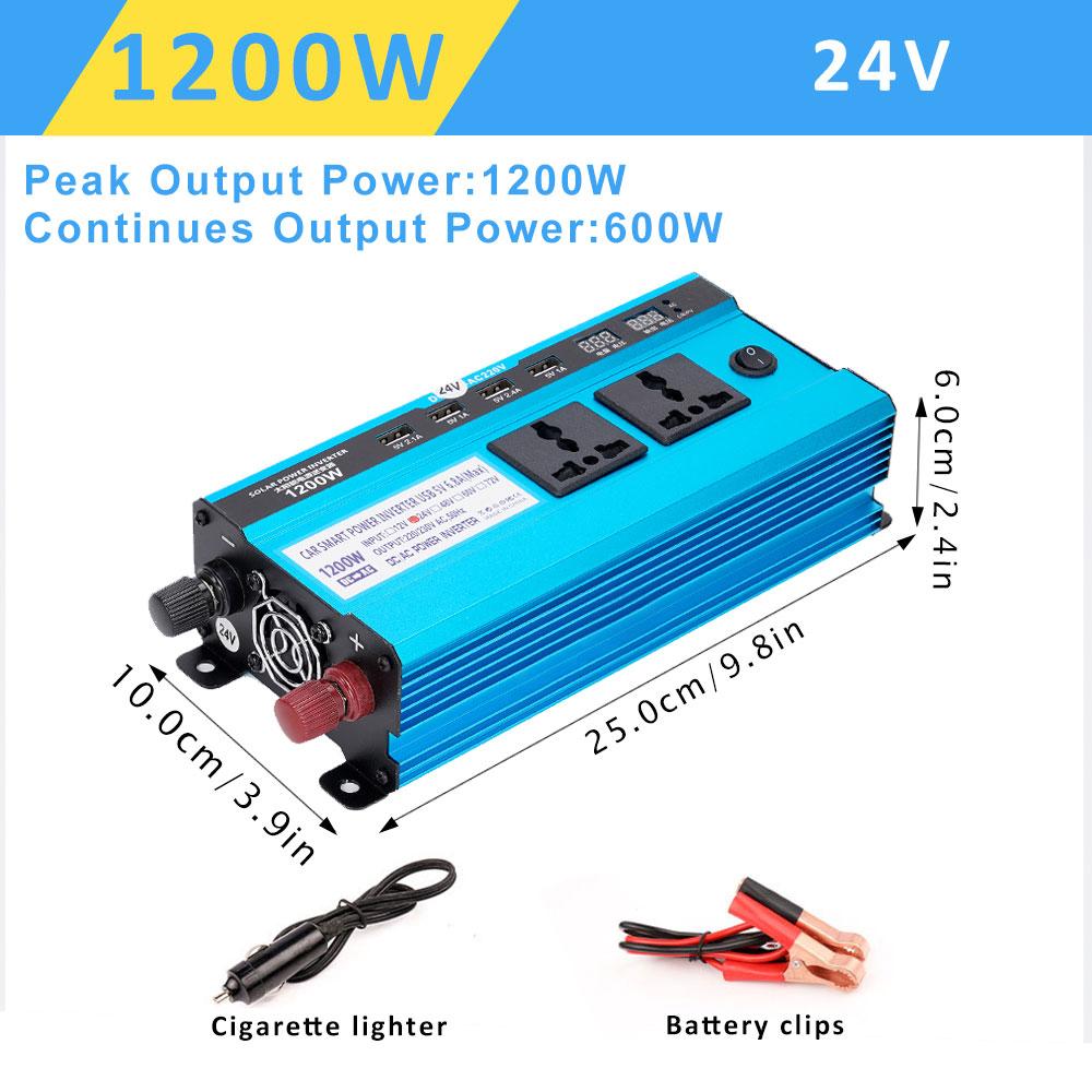 1200 Вт инвертор постоянного тока 24 В в переменный ток 220 В трансформатор преобразования напряжения двойной прикуриватель автомобильный инвертор 4USB универсальная вилка
1200 Вт инвертор постоянного тока 24 В в переменный ток 220 В трансформатор преобразования напряжения двойной прикуриватель автомобильный инвертор 4USB универсальная вилка