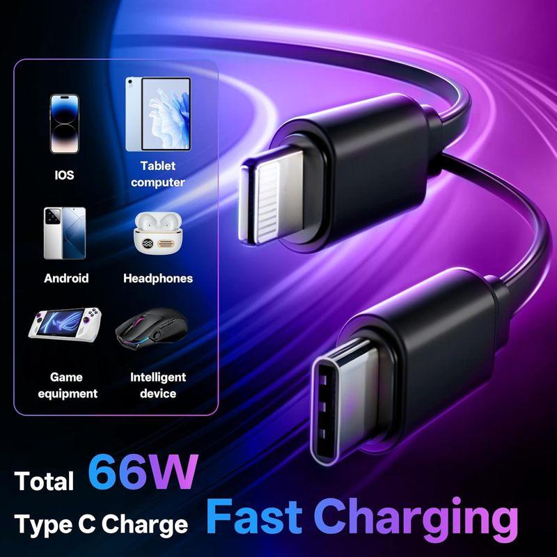 66W Fast Car Charger with Starlight, 4 in 1 Retractable Car Charger, 2 USB Ports, For iPhone 6-17 and Android, For 12-24V Car
66W Fast Car Charger with Starlight, 4 in 1 Retractable Car Charger, 2 USB Ports, For iPhone 6-17 and Android, For 12-24V Car