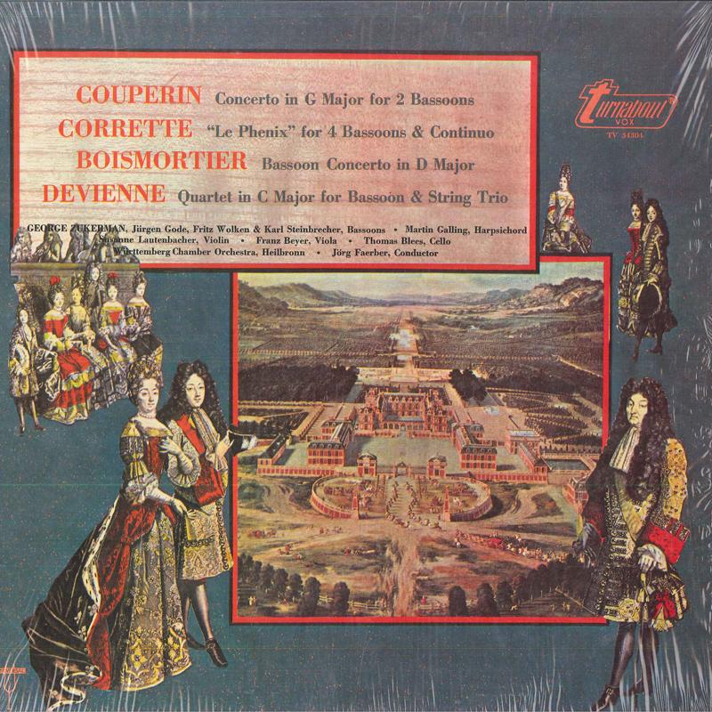 LP Record COUPERIN CORRETTE BOISMORTIER DE Works For Bassoon TV34304 TURNABOUT US Classical Used
LP Record COUPERIN CORRETTE BOISMORTIER DE Works For Bassoon TV34304 TURNABOUT US Classical Used