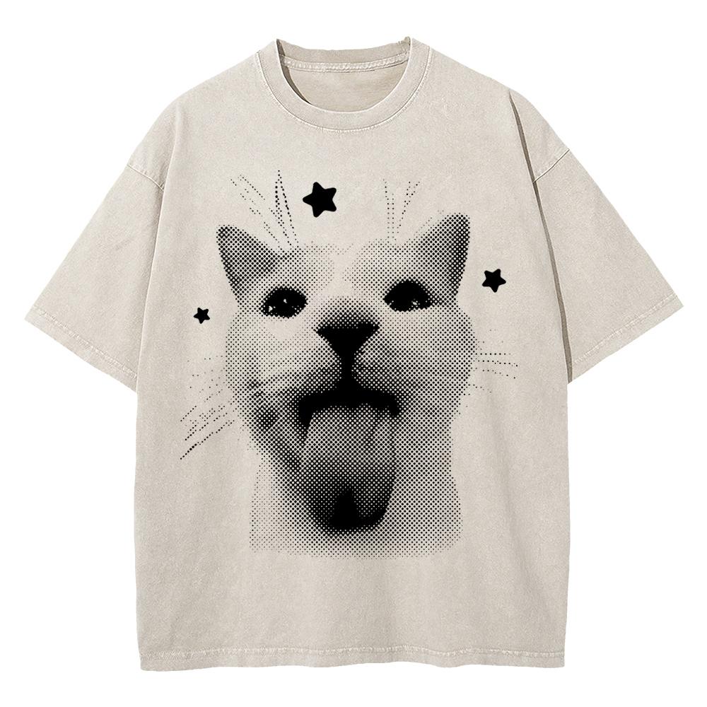 Cotton Vintage Washed Yk Funny Cat Meme T Shirt Fashion MenWomen Aesthetic Graphic Oversize Loose Acid Wash Tees Shirts S
Cotton Vintage Washed Yk Funny Cat Meme T Shirt Fashion MenWomen Aesthetic Graphic Oversize Loose Acid Wash Tees Shirts S