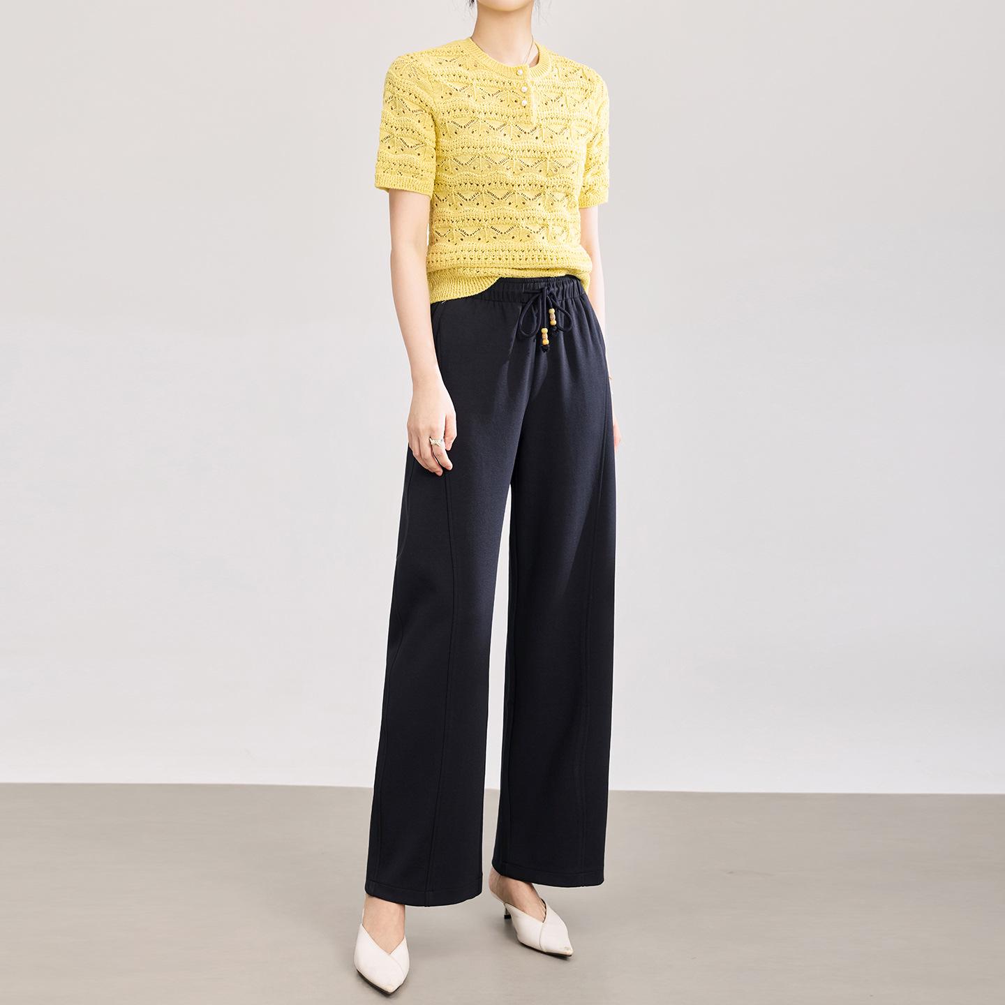 Minimalist Lace-up Elastic Waist Women s Casual Pants M темно-синього кольору
Minimalist Lace-up Elastic Waist Women s Casual Pants M темно-синього кольору