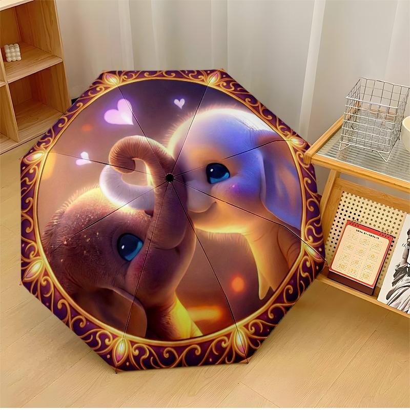 Giraffe, Tiger, and Elephant Among Flowers Printed umbrella windproof folding umbrella portable sun and rain umbrella suitable for gifting
Giraffe, Tiger, and Elephant Among Flowers Printed umbrella windproof folding umbrella portable sun and rain umbrella suitable for gifting