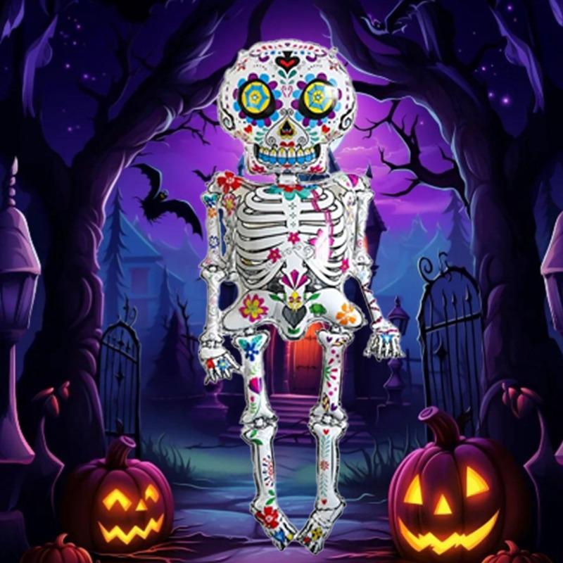 1 piece of Halloween-themed large-sized patterned skeleton figure aluminum film balloons, suitable for Halloween decoration
1 piece of Halloween-themed large-sized patterned skeleton figure aluminum film balloons, suitable for Halloween decoration