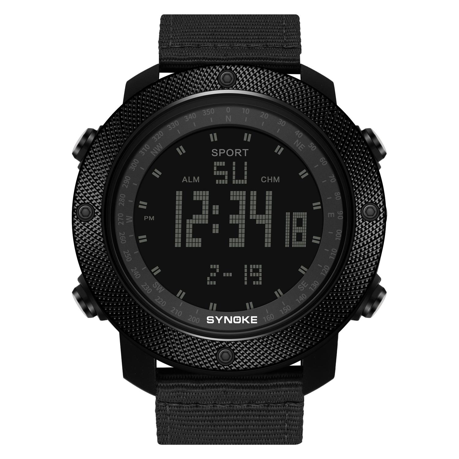 Nylon Strap Mens Watches Waterproof 5Bar Brand Digital Military Sport Watch for Men Large Black Dial Design Watch Men чорний
Nylon Strap Mens Watches Waterproof 5Bar Brand Digital Military Sport Watch for Men Large Black Dial Design Watch Men чорний