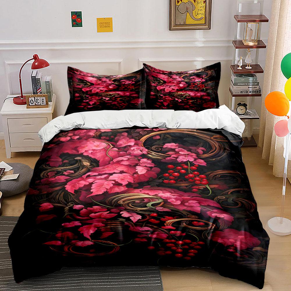Pink flowers and berries. Bedding sets Duvet cover sets Duvet covers Pillowcases(1 * Duvet Cover 2 * Pillowcases without duvet insert) 135x200cm
Pink flowers and berries. Bedding sets Duvet cover sets Duvet covers Pillowcases(1 * Duvet Cover 2 * Pillowcases without duvet insert) 135x200cm