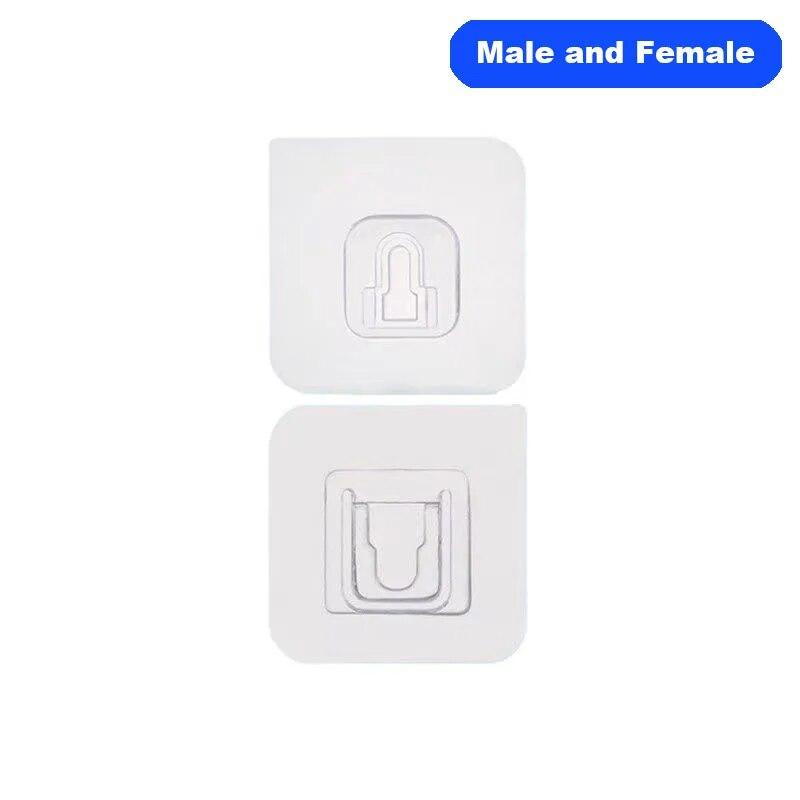 Самоклеящиеся настенные крючки с пряжкой, вешалка, прозрачные крючки, настенный держатель на присоске для кухни, ванной комнаты Male and Female
Самоклеящиеся настенные крючки с пряжкой, вешалка, прозрачные крючки, настенный держатель на присоске для кухни, ванной комнаты Male and Female