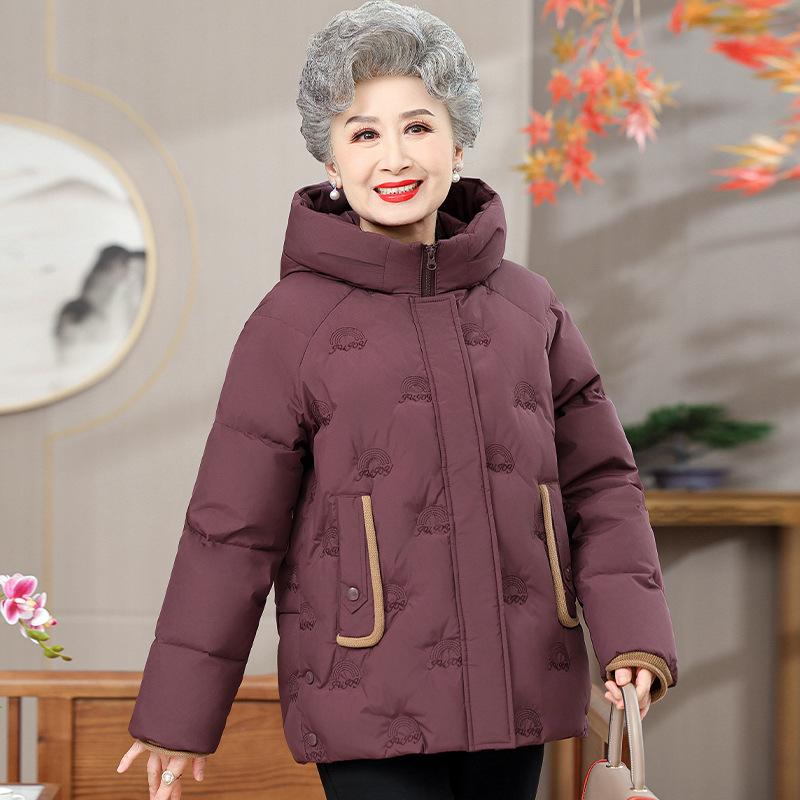 Mom s Winter Jacket: 90% White Duck Down, Thick and Warm for Middle-Aged and Elderly Women 5XL (150-165 jin) червоний/коричневий
Mom s Winter Jacket: 90% White Duck Down, Thick and Warm for Middle-Aged and Elderly Women 5XL (150-165 jin) червоний/коричневий