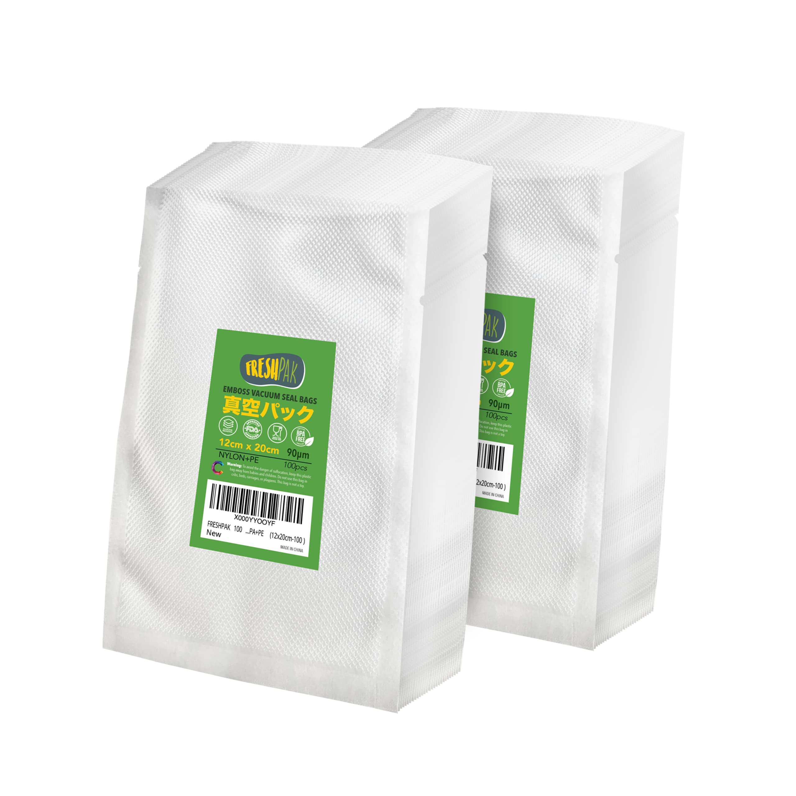 Вакуумный пакет FRESHPAK с тиснением 12x20 см 2x100 штук Нейлон Diamond Длительная свежесть Сохранение продуктов Размораживание в микроволновой печи Хранение в замороженном виде
Вакуумный пакет FRESHPAK с тиснением 12x20 см 2x100 штук Нейлон Diamond Длительная свежесть Сохранение продуктов Размораживание в микроволновой печи Хранение в замороженном виде