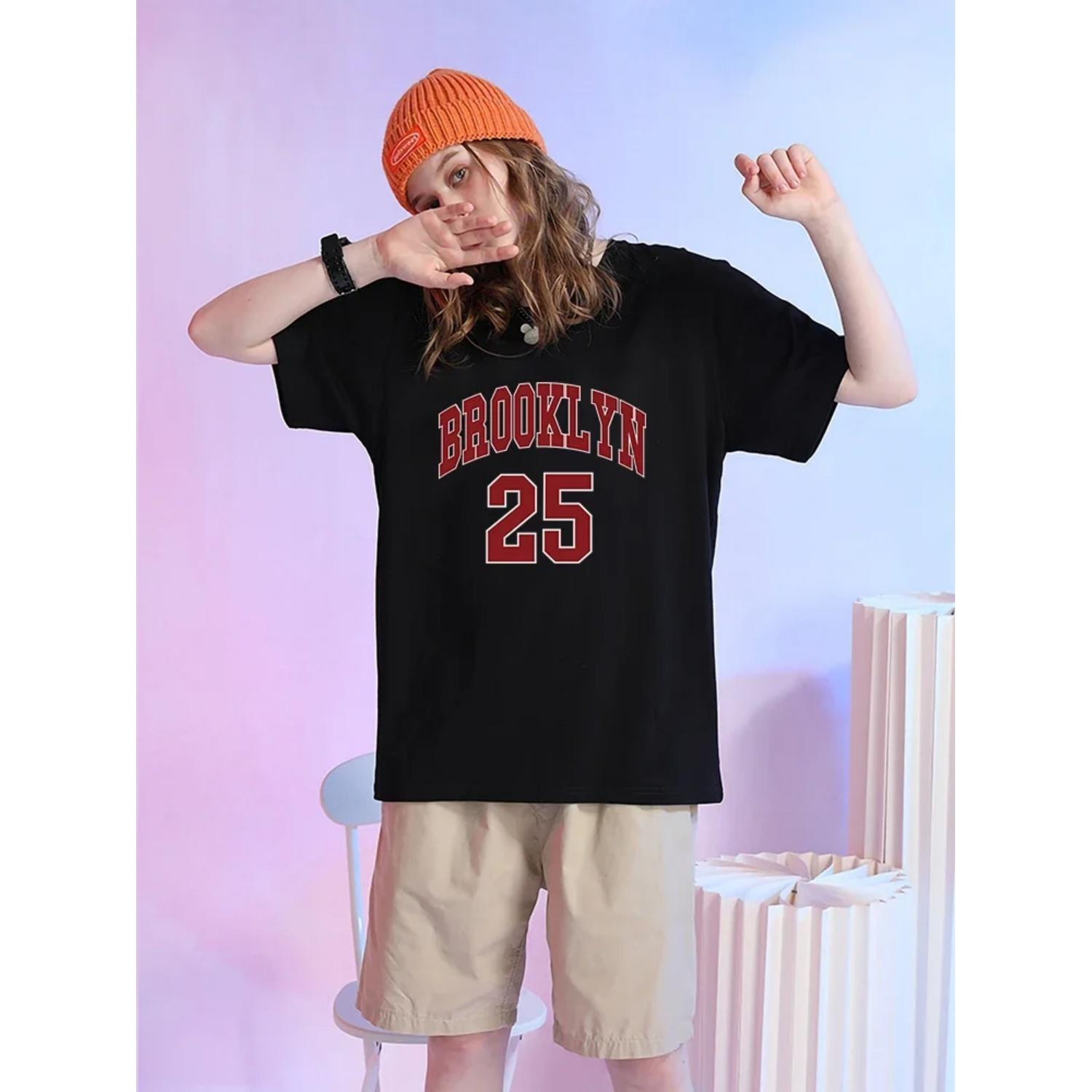 Brooklyn 25 Classic Letter Print Cute Printing Women T-Shirt Fashion Casual Tshirt Street Hip Hop Clothes Cotton Short Sleeve XXXXXL
Brooklyn 25 Classic Letter Print Cute Printing Women T-Shirt Fashion Casual Tshirt Street Hip Hop Clothes Cotton Short Sleeve XXXXXL