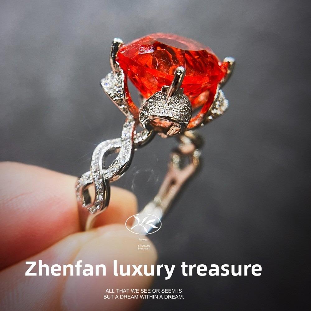 Women s 15ct Oversize Fanta Padparadscha Ring with Princess Amethyst and Yellow Diamond Gemstone Jewelry Adjustable
Women s 15ct Oversize Fanta Padparadscha Ring with Princess Amethyst and Yellow Diamond Gemstone Jewelry Adjustable