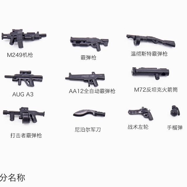 weapons Minifigures parts pubg weapons Moc sets 10.5*7.5cm military blocks accessories 1219
weapons Minifigures parts pubg weapons Moc sets 10.5*7.5cm military blocks accessories 1219