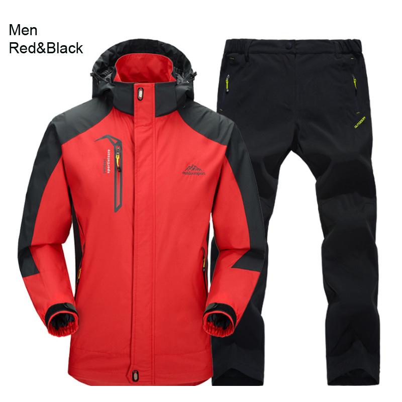 Outdoor Hiking Jacket and Pants Sets Men Autumn Thermal Waterproof Windproof Hooded Jackets Trip Mountain Camping Clothes jacket L pant XL червоний колір чорний
Outdoor Hiking Jacket and Pants Sets Men Autumn Thermal Waterproof Windproof Hooded Jackets Trip Mountain Camping Clothes jacket L pant XL червоний колір чорний