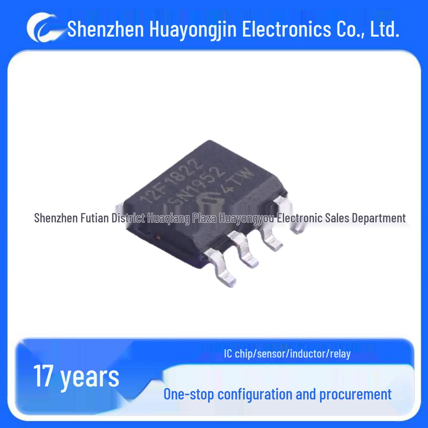 PIC12F1822T-I/SN SOIC-8 8-bit Flash Microcontroller by Microchip
PIC12F1822T-I/SN SOIC-8 8-bit Flash Microcontroller by Microchip
