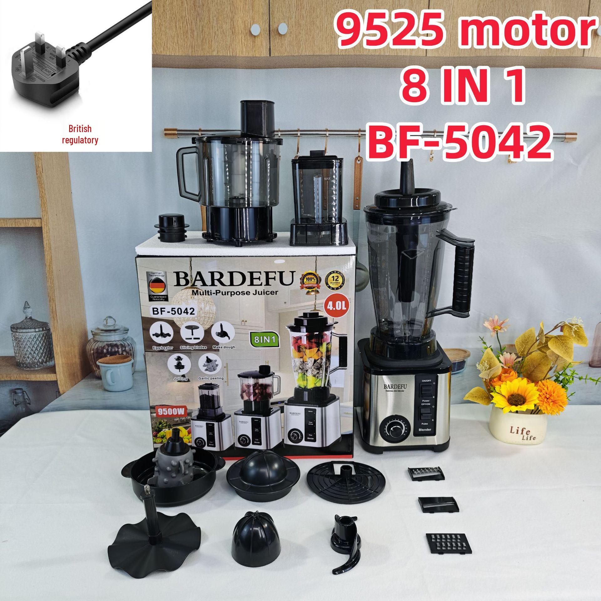 4L 8-in-1 Stainless Steel Blender & Juicer with Meat Grinder and Wall Breaker Function for North American Households
4L 8-in-1 Stainless Steel Blender & Juicer with Meat Grinder and Wall Breaker Function for North American Households