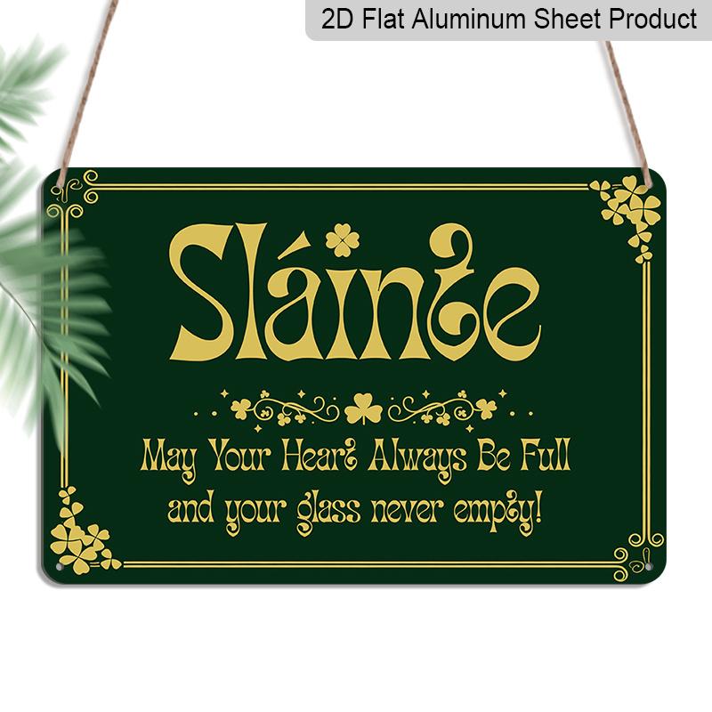 2D Flat Alexia Grace St. Patrick s Day Metal Sign Slainte Irish Blessing, Shamrock Amp; Clover Design, Vintage Wall Decor for Home, Cafe, Bar 20*30cm
2D Flat Alexia Grace St. Patrick s Day Metal Sign Slainte Irish Blessing, Shamrock Amp; Clover Design, Vintage Wall Decor for Home, Cafe, Bar 20*30cm