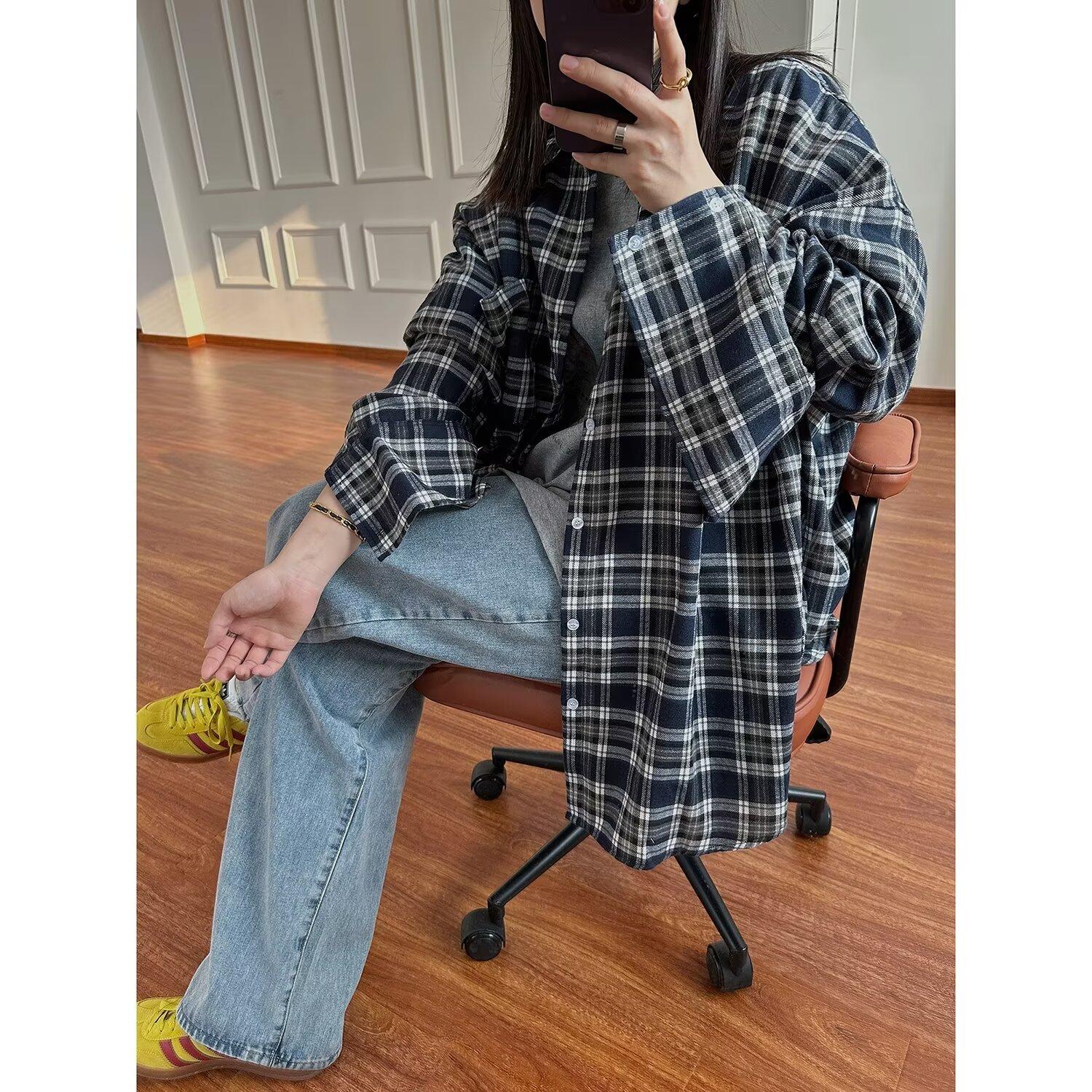 Рубашка с длинным рукавом с буквенным принтом 2024 года в японском стиле в стиле Гонконга, свободная рубашка для мальчиков, летнее модное универсальное повседневное пальто 2XL чёрный
Рубашка с длинным рукавом с буквенным принтом 2024 года в японском стиле в стиле Гонконга, свободная рубашка для мальчиков, летнее модное универсальное повседневное пальто 2XL чёрный