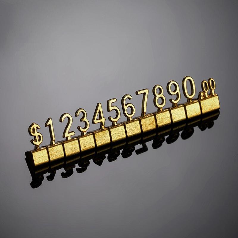 Gold 3D Combined Price Tag 12Pcs/Set Adjustable Number Signs Cube Dollar Euro Currency Symbol Jewelry Store Digital Price Tags
Gold 3D Combined Price Tag 12Pcs/Set Adjustable Number Signs Cube Dollar Euro Currency Symbol Jewelry Store Digital Price Tags