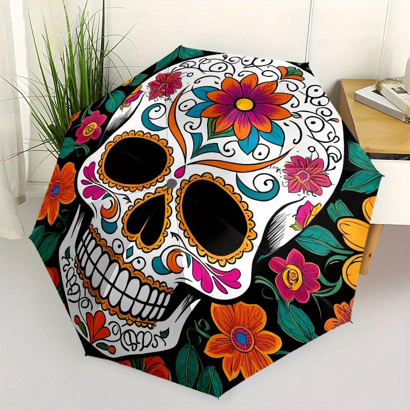 Sugar Skull, Day of the Dead Theme 8 Bone Hand Automatic Folding Umbrella, Compact and Portable Design, A Perfect Gift for Birthday, Christm
Sugar Skull, Day of the Dead Theme 8 Bone Hand Automatic Folding Umbrella, Compact and Portable Design, A Perfect Gift for Birthday, Christm