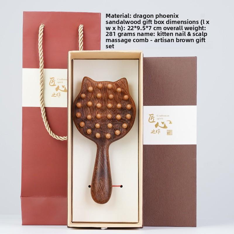Dragon and phoenix sandalwood cat nail massage comb cartoon sandalwood meridian comb
Dragon and phoenix sandalwood cat nail massage comb cartoon sandalwood meridian comb