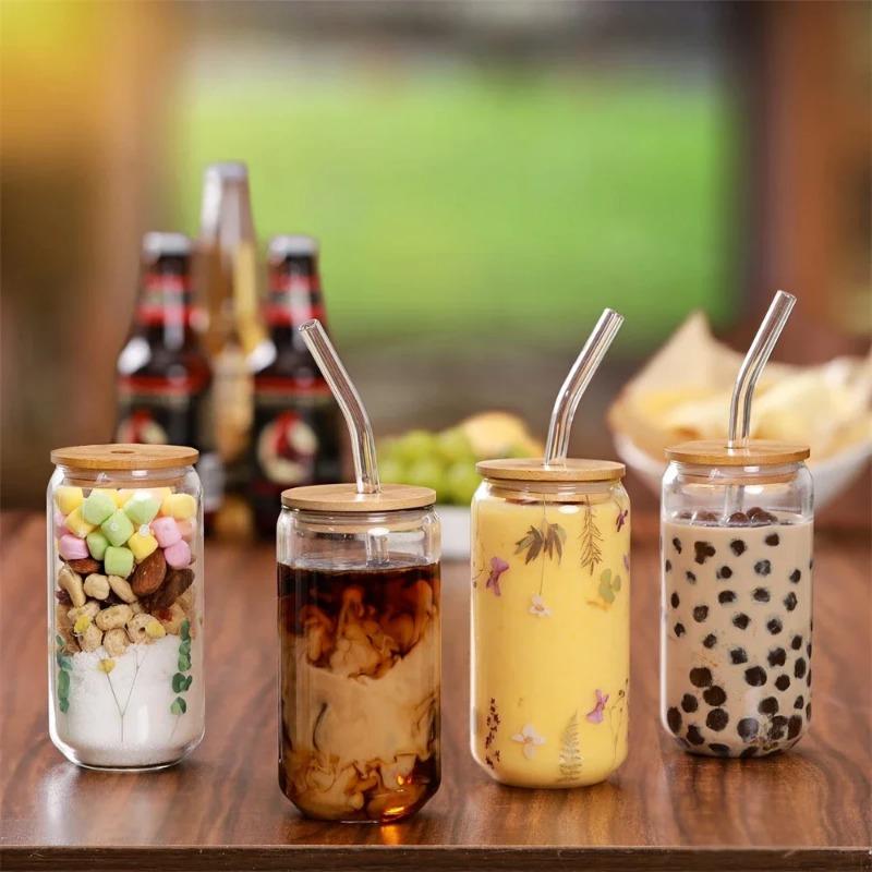 Glass Cup With Lid and Straw Juice Glass Beer Can Milk Mocha Cup Transparent Bubble Tea Cup High Borosilicate Glass 350ml
Glass Cup With Lid and Straw Juice Glass Beer Can Milk Mocha Cup Transparent Bubble Tea Cup High Borosilicate Glass 350ml