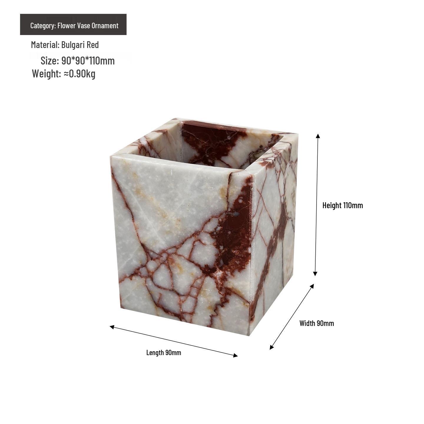 Современная квадратная мраморная ваза-орнамент для гостиной, журнального столика, кабинета или ТВ-тумбы - элегантный аксессуар для домашнего декора
Современная квадратная мраморная ваза-орнамент для гостиной, журнального столика, кабинета или ТВ-тумбы - элегантный аксессуар для домашнего декора