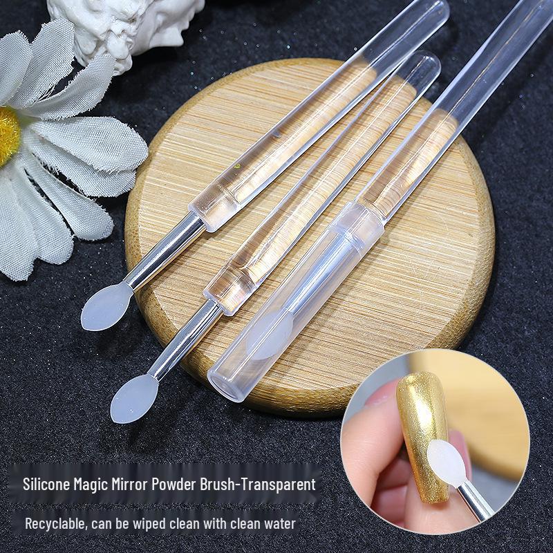 Transparent Silicone Nail Art Applicator with Lid - Magic Mirror & Aurora Powder Tool, Reusable
Transparent Silicone Nail Art Applicator with Lid - Magic Mirror & Aurora Powder Tool, Reusable