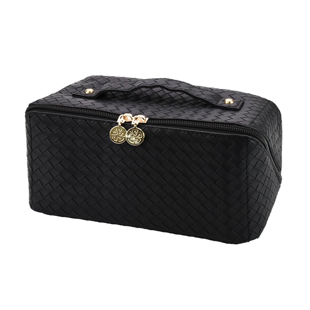 cosmetic with large many black No-brand pouch, portable, travel, handle, capacity, pockets, dividers, organized, чорний
cosmetic with large many black No-brand pouch, portable, travel, handle, capacity, pockets, dividers, organized, чорний