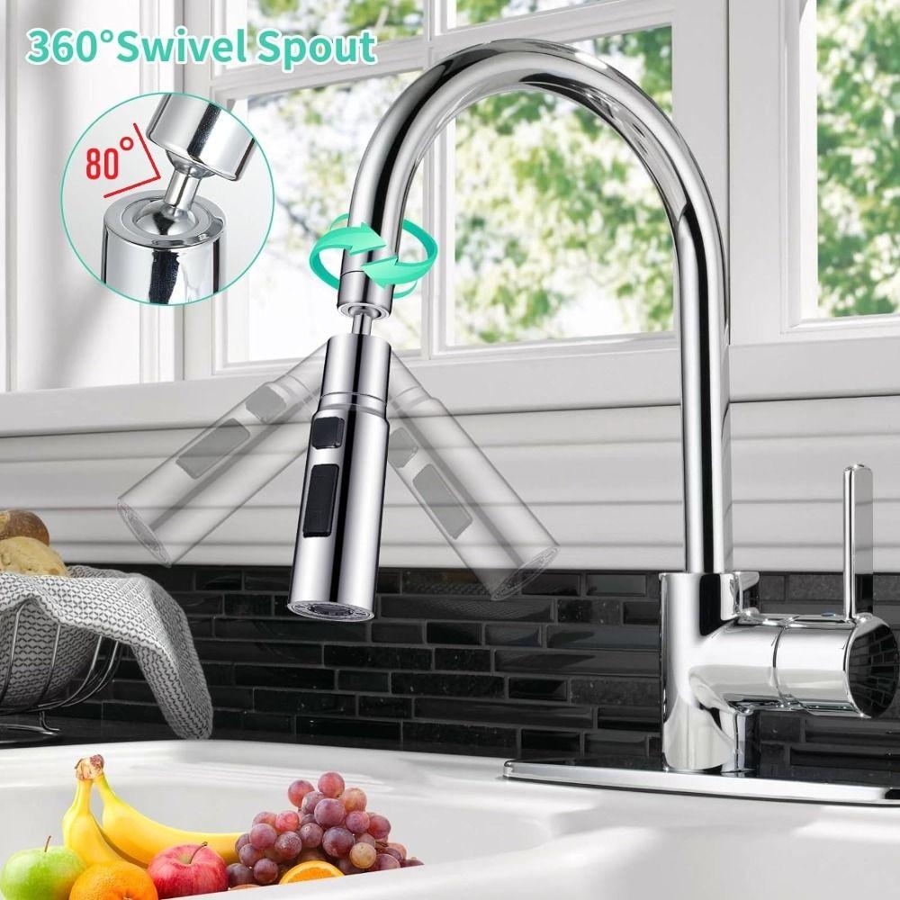 3 Modes Kitchen Faucet Head Splashproof Leakproof Faucet Connector Extender Thickened Pressure-increasing Rotary Faucet Aerator
3 Modes Kitchen Faucet Head Splashproof Leakproof Faucet Connector Extender Thickened Pressure-increasing Rotary Faucet Aerator