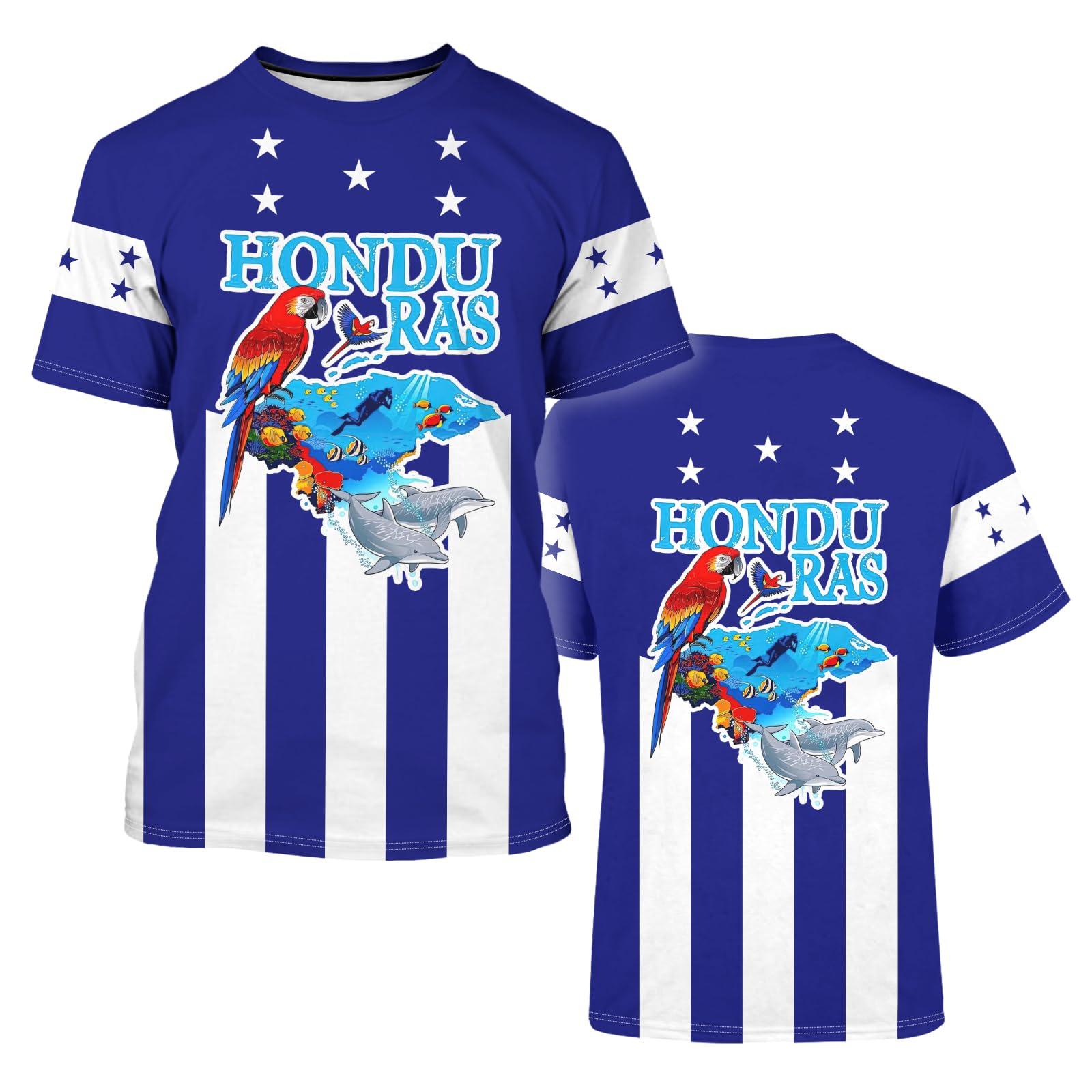 Honduras Flag T Shirts Mens Clothing Novelty 3D Parrot Short Sleeved T-shirt Casual Tops Honduras Jersey Unisex Women Clothes M
Honduras Flag T Shirts Mens Clothing Novelty 3D Parrot Short Sleeved T-shirt Casual Tops Honduras Jersey Unisex Women Clothes M
