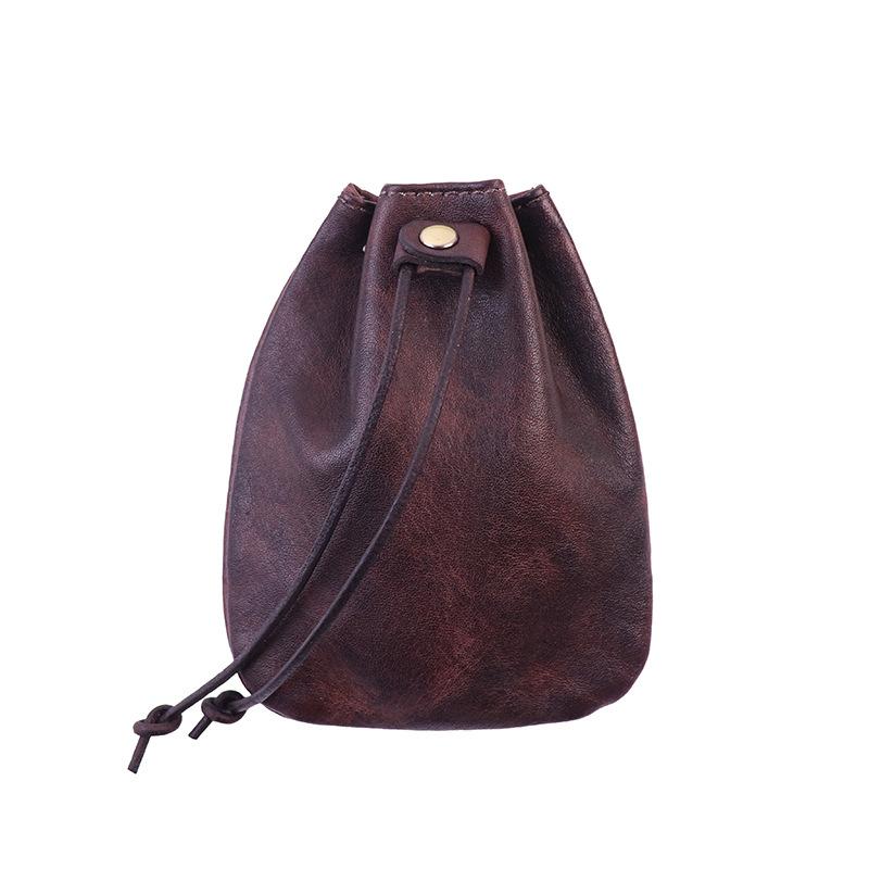 Head Layer Cowhide Money Bag, Hand Polished Portable Coin Bag, Drawstring Pocket, Loose Change Leather Bag, Stationery Bag, Retro Style темно-коричневого
Head Layer Cowhide Money Bag, Hand Polished Portable Coin Bag, Drawstring Pocket, Loose Change Leather Bag, Stationery Bag, Retro Style темно-коричневого