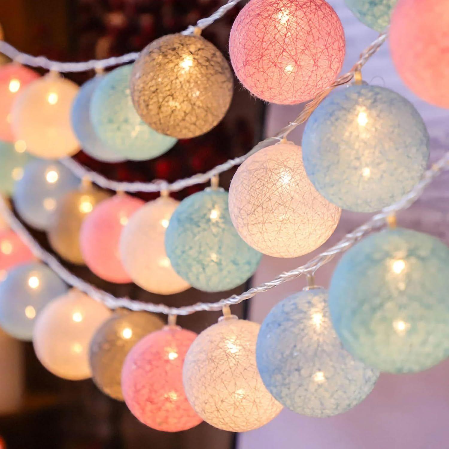 Multicolour Cotton Ball Lights for Decoration - 4 Meter, 10 LED Lights for Home , Lights, Led Lights for Indoor and , Colour Light
Multicolour Cotton Ball Lights for Decoration - 4 Meter, 10 LED Lights for Home , Lights, Led Lights for Indoor and , Colour Light