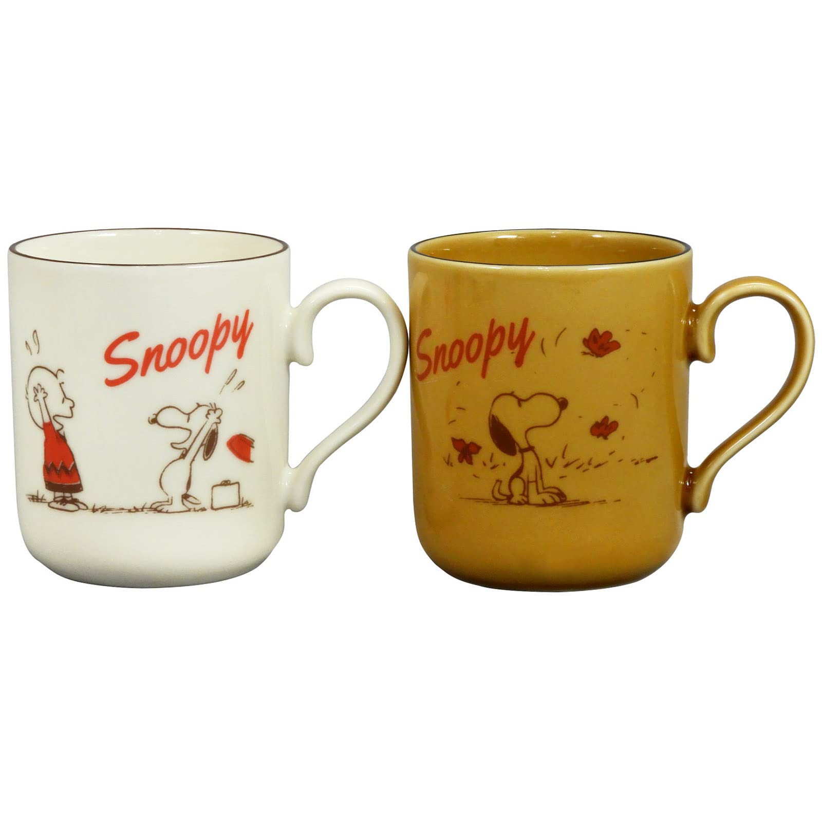 Yamaka Shoten PEANUTS Mugs, Pair Set, Approx. 300ml, Microwave Safe, Retro Design, Made in Japan, SN920-13
Yamaka Shoten PEANUTS Mugs, Pair Set, Approx. 300ml, Microwave Safe, Retro Design, Made in Japan, SN920-13
