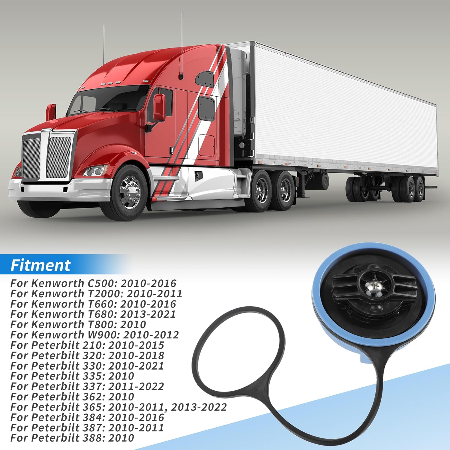 No.908022301 Diesel Exhaust Fluid Tank Cap DEF Fit for Kenworth C500 T2000 T660 T680 T800 W900 for Peterbilt 210 320 330 335 337 362 365 384 387 388
No.908022301 Diesel Exhaust Fluid Tank Cap DEF Fit for Kenworth C500 T2000 T660 T680 T800 W900 for Peterbilt 210 320 330 335 337 362 365 384 387 388