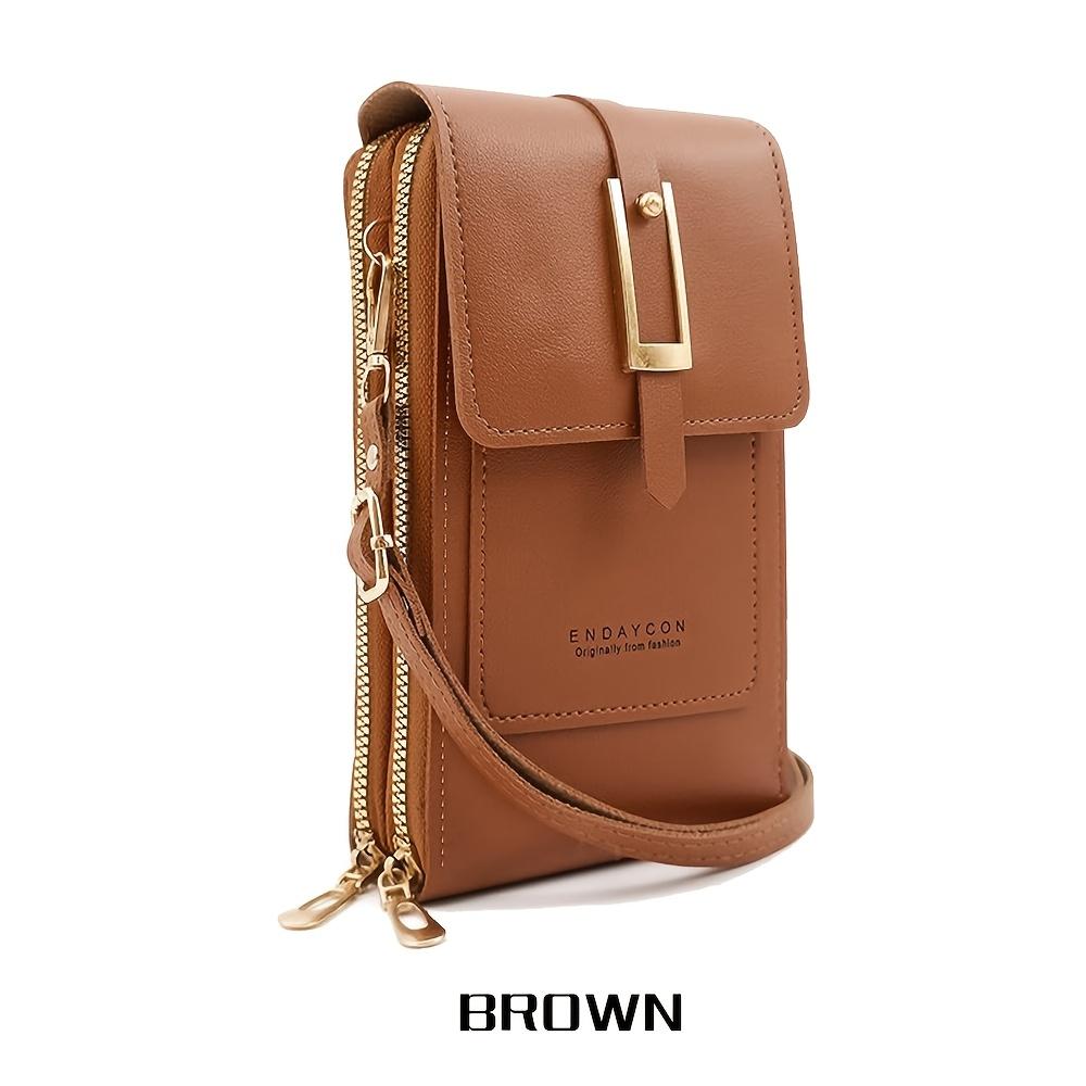 Women S Touchscreen Phone Pouch - Multi-Functional Multi-Layer Card Holder & Coin Purse Zipper Closure, Synthetic Faux Leather, Polyester Lining коричневий
Women S Touchscreen Phone Pouch - Multi-Functional Multi-Layer Card Holder & Coin Purse Zipper Closure, Synthetic Faux Leather, Polyester Lining коричневий