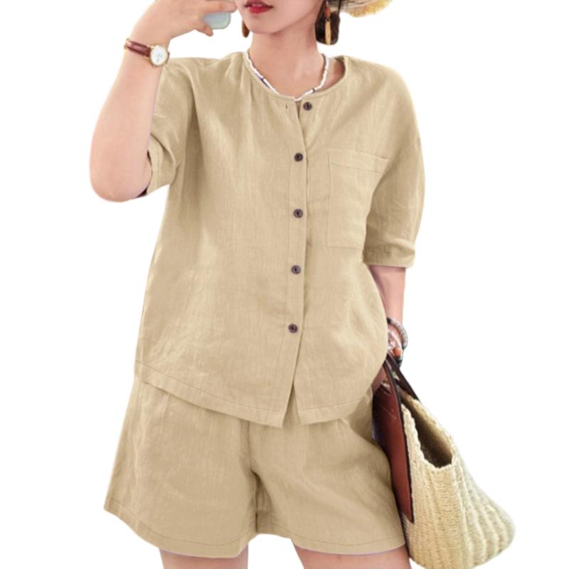 ZANZEA Women Short Sleeve Shirt and Shorts Summer Two Piece Suit Sets 4XL
ZANZEA Women Short Sleeve Shirt and Shorts Summer Two Piece Suit Sets 4XL