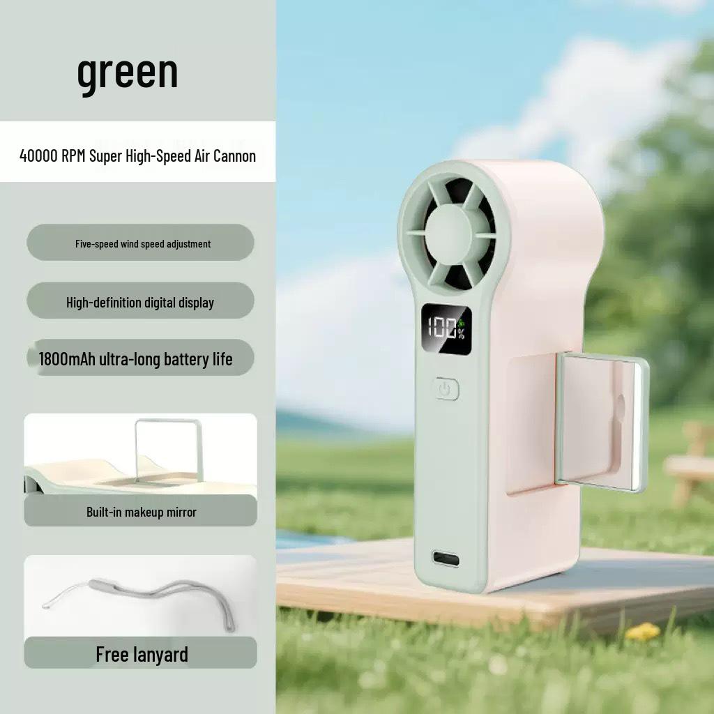 GF8 Turbo Handheld Fan: USB Rechargeable, Digital Display, Compact & Lightweight, Enhanced Wind, with Mirror Feature. 103*42*36MM
GF8 Turbo Handheld Fan: USB Rechargeable, Digital Display, Compact & Lightweight, Enhanced Wind, with Mirror Feature. 103*42*36MM