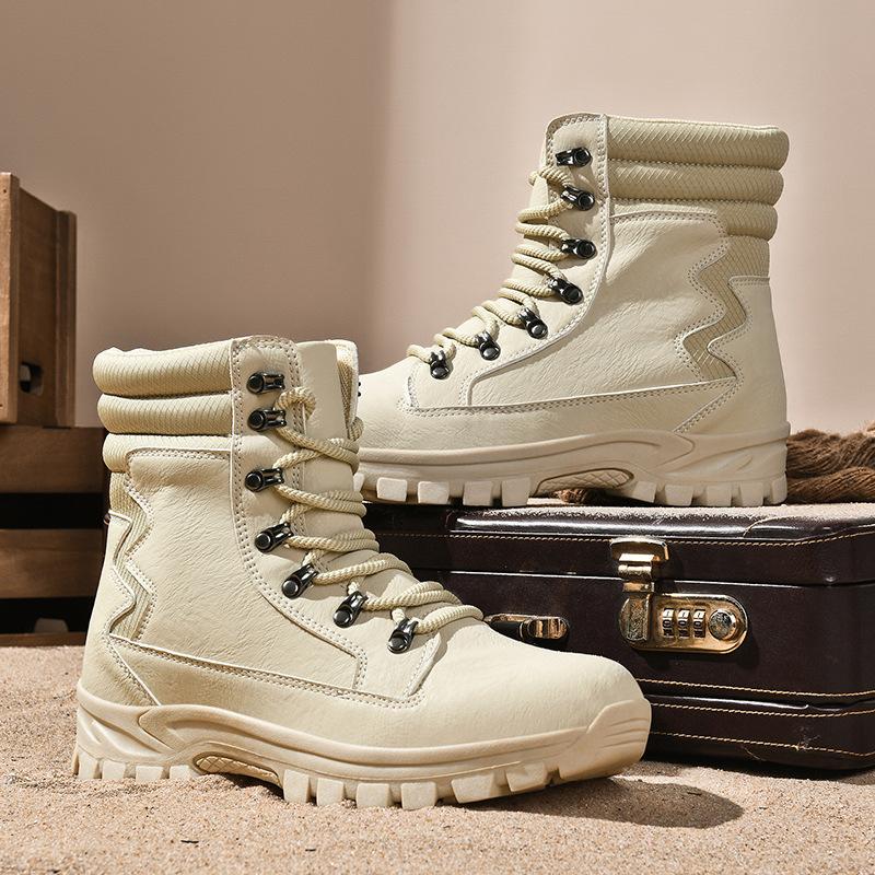 Men s High-Top Leather Hiking Boots Non-slip Thick Sole Durable Outdoor Shoes 46 білий
Men s High-Top Leather Hiking Boots Non-slip Thick Sole Durable Outdoor Shoes 46 білий