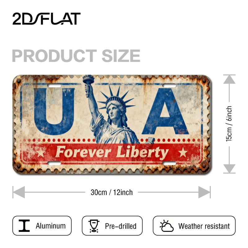 D Flat pc Decorative Plaque Statues xcm USA Forever Liberty Slogan Theme Aluminum License Plate Only for Decoration 15x30cm(5.9x7.8inch)
D Flat pc Decorative Plaque Statues xcm USA Forever Liberty Slogan Theme Aluminum License Plate Only for Decoration 15x30cm(5.9x7.8inch)