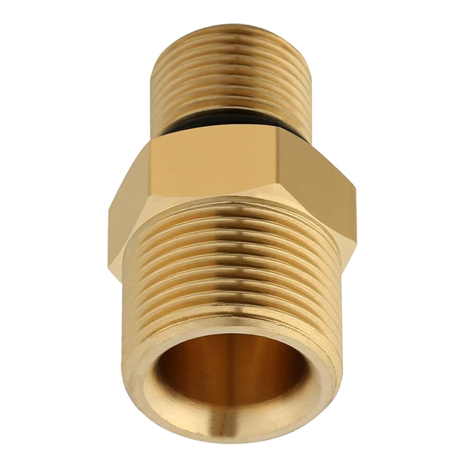 High Pressure Washer Brass Adapter 3/8 Inch Male To M22 Quick Connect Leak Proof Fitting For Gas Powered Pump Systems
High Pressure Washer Brass Adapter 3/8 Inch Male To M22 Quick Connect Leak Proof Fitting For Gas Powered Pump Systems