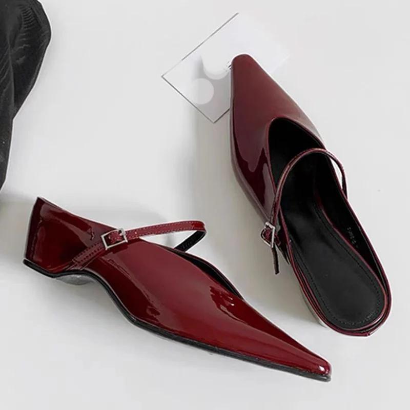 Модные женские тапочки Дизайнерские туфли-мюли с острым носком Женские элегантные сексуальные сандалии Модные шлепанцы Слингбэки 2025 Лето Zapatos Mujer 40 бордовый
Модные женские тапочки Дизайнерские туфли-мюли с острым носком Женские элегантные сексуальные сандалии Модные шлепанцы Слингбэки 2025 Лето Zapatos Mujer 40 бордовый