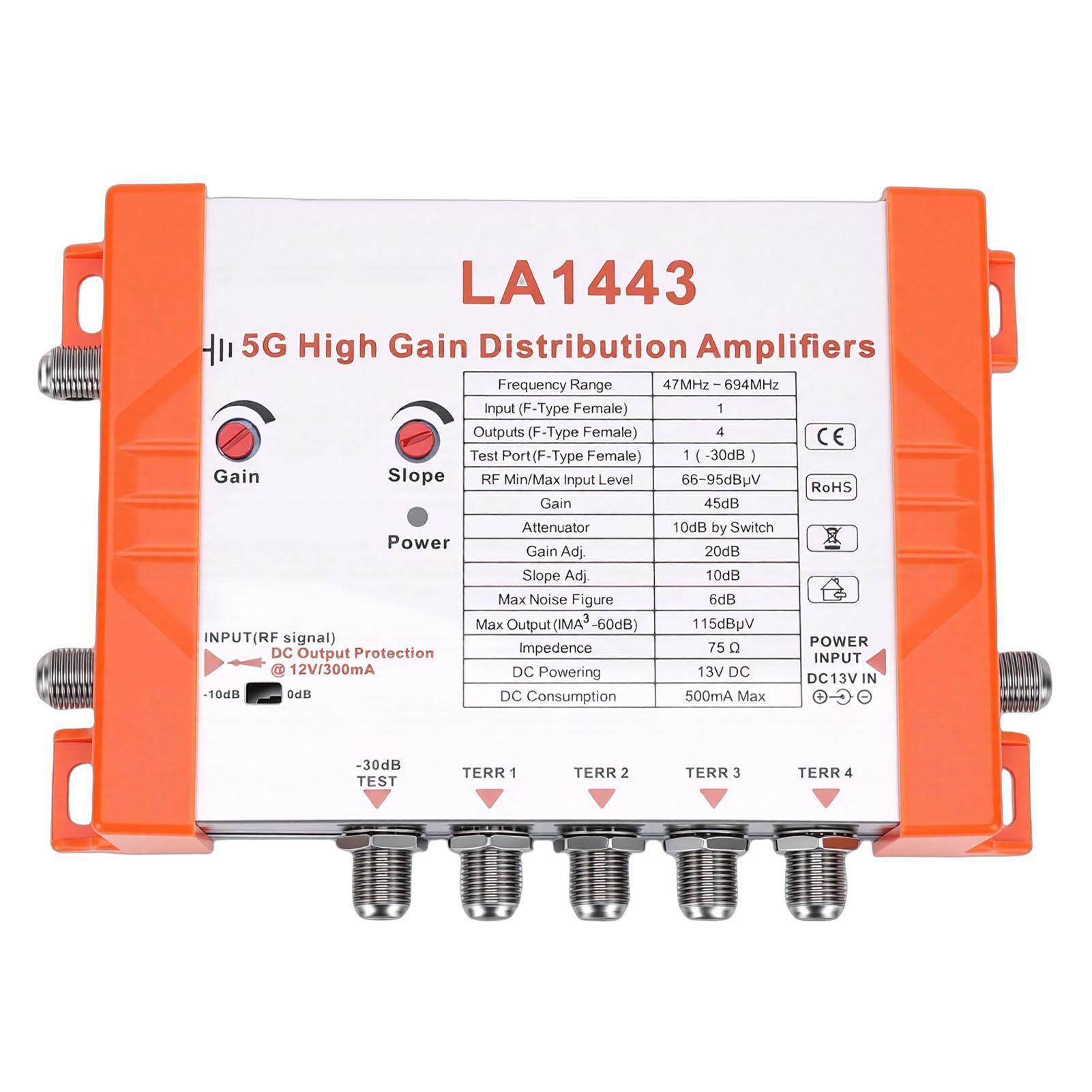 4 Channel TV Modulator Distribution Amplifier IRS Loop Cascading 45dB High Gain Support 5G LTE Filter Type 2
4 Channel TV Modulator Distribution Amplifier IRS Loop Cascading 45dB High Gain Support 5G LTE Filter Type 2