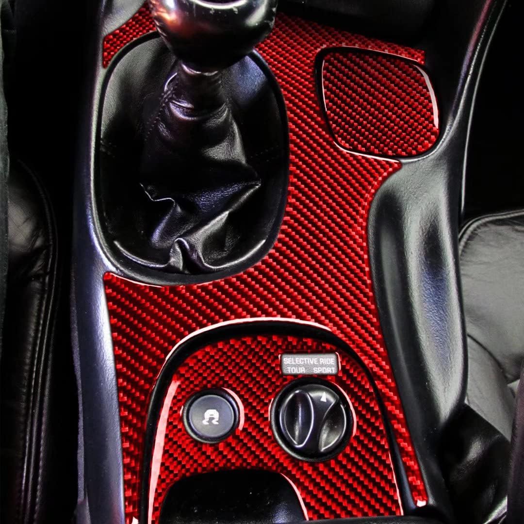 Real Carbon Fiber Car Accessories Gear Shift Central Console with Traction Control Set Cover Trim Compatible with Chevrolet Corvette C5 1998-2004 Red Set B
Real Carbon Fiber Car Accessories Gear Shift Central Console with Traction Control Set Cover Trim Compatible with Chevrolet Corvette C5 1998-2004 Red Set B