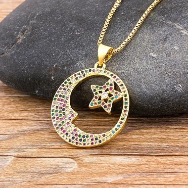 Nidin New Design Top Quality Copper CZ Colorful Star Pendant Necklace Chain Charm Rhinestone Women Female Necklace Jewelry Gift золотий
Nidin New Design Top Quality Copper CZ Colorful Star Pendant Necklace Chain Charm Rhinestone Women Female Necklace Jewelry Gift золотий