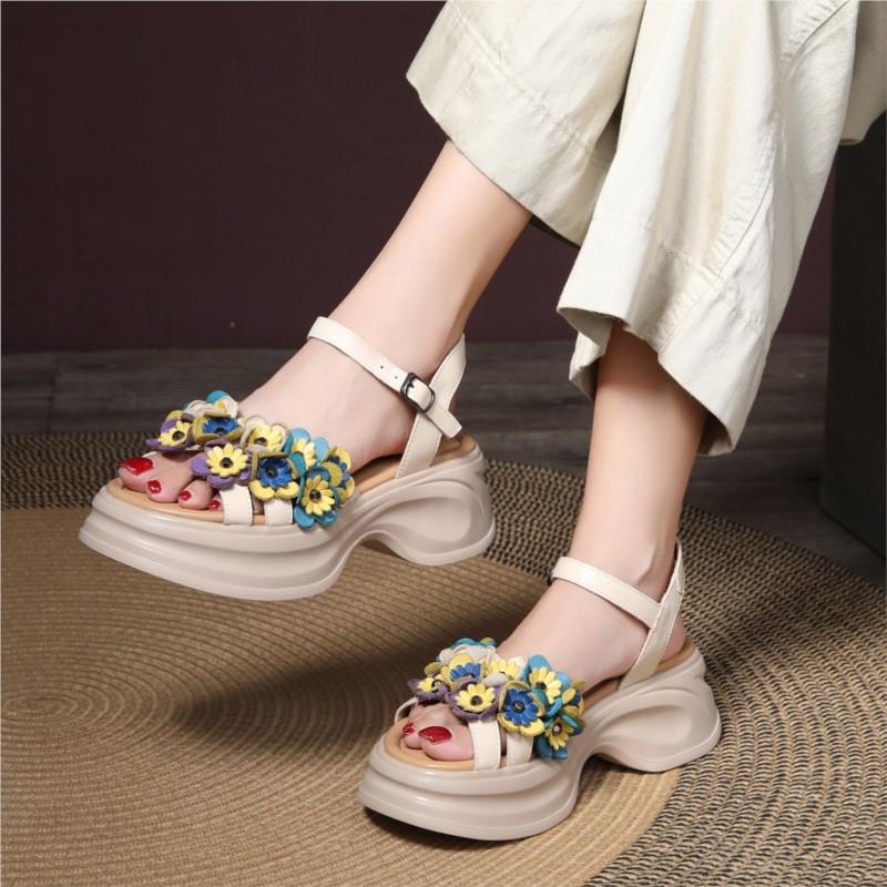 Johnature Genuine Leather Retro Flower Peep Toe Sandals Casual Versatile Thick Sole Thick Heel Women s Shoes 35 бежевий
Johnature Genuine Leather Retro Flower Peep Toe Sandals Casual Versatile Thick Sole Thick Heel Women s Shoes 35 бежевий